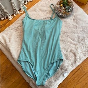 Anne Cole seafoam green one-piece bathing suit